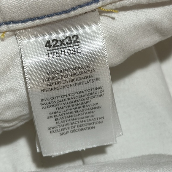 Polo Ralph Lauren Varick Slim Denim Jeans size  42x32 White Straight Leg Pants - Picture 9 of 13